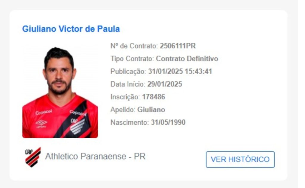 Giuliano caiu no BID. Foto: Reprodução/CBF