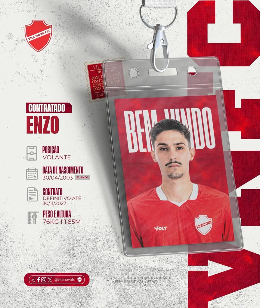 Enzo. Foto: Divulgação/Vila Nova 